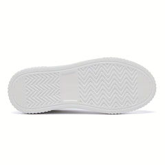 Women's Solid Sneakers Casual Lightweight Low Top Skate Shoes