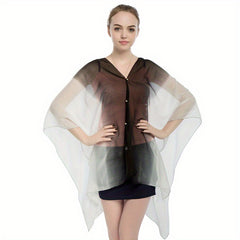 Gradient Chiffon Large Shawl Boho Loose Pullover Shawl