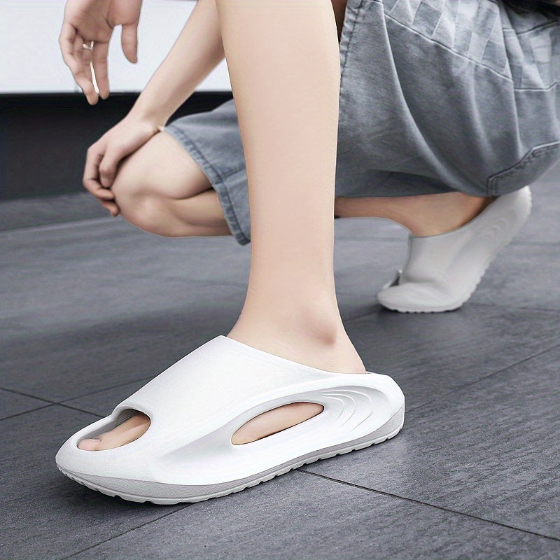 Men's Platform Slides Non Slip Slippers Open Toe Shoes Indoor Outdoor Beach