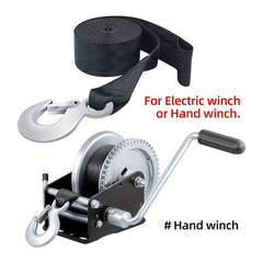 Outdoor Rescue Trailer Rope Car Traction Rope Manual Winch Webbed Rope