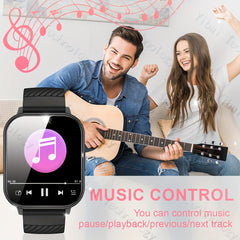 Pink Silicone Strap Smartwatch Wireless Notifications Multiple Sports Modes