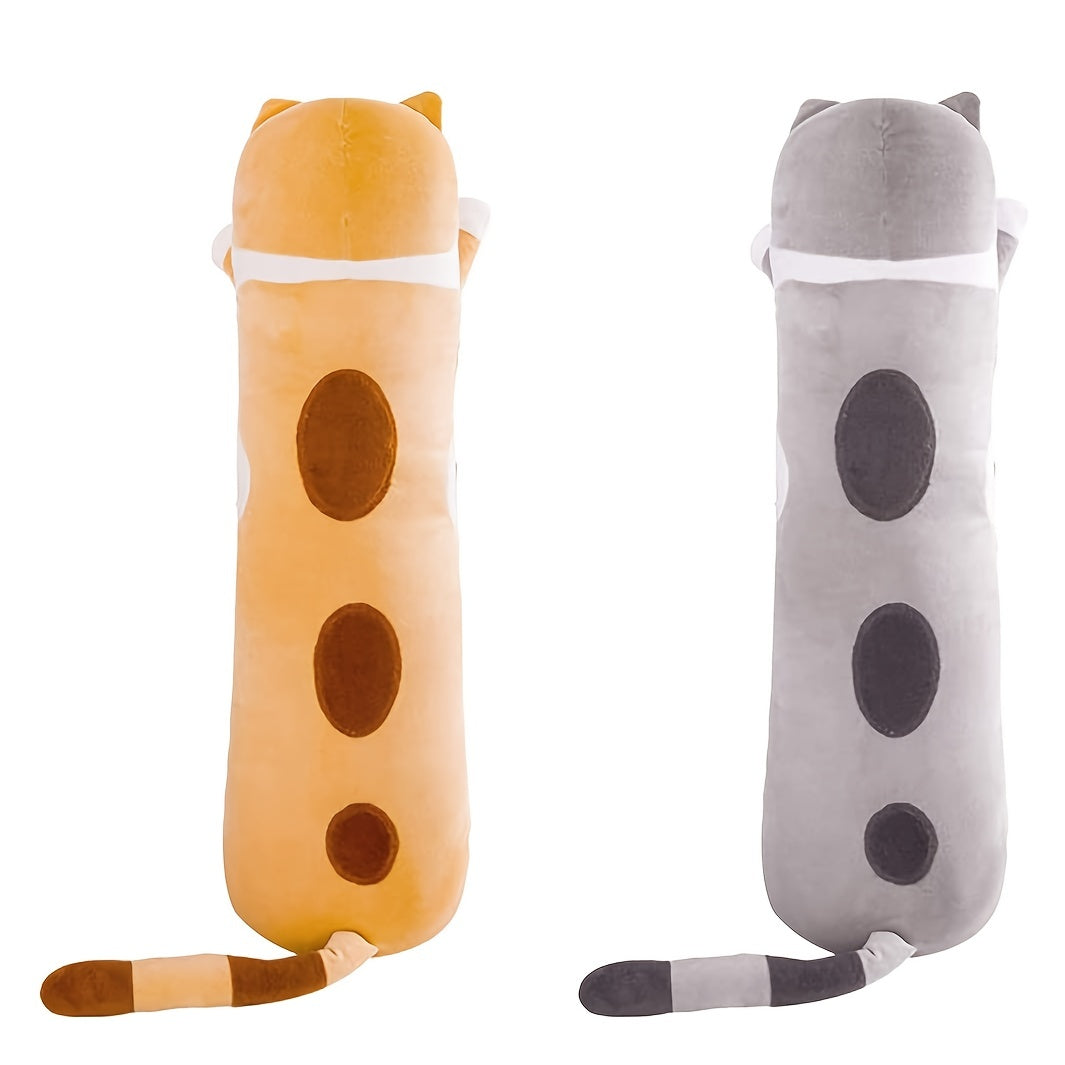 Cartoon Cat Plush Toy Figure Long Cat Sleeping Throw Pillow