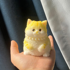Adorable Chubby Cat Plush Toy Soft Cuddly Silicone Fidget for Girls Boys & Pets