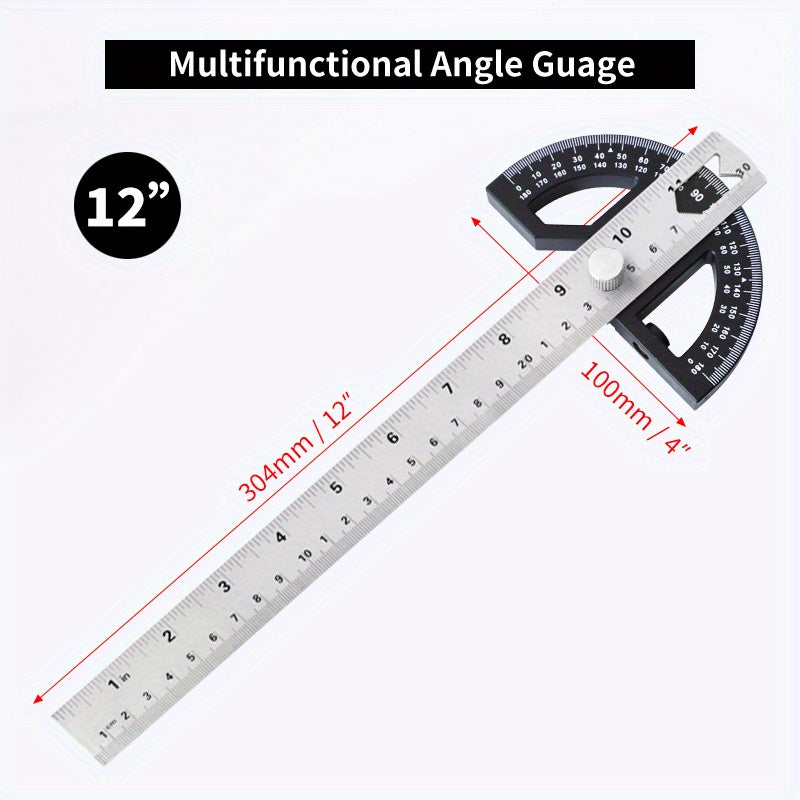 Adjustable Square Angle Measure Metric inch Right Protractor Tools