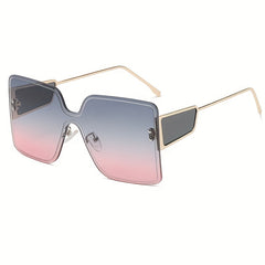 Y2K Rimless Ombre Lens Sunglasses UV400
