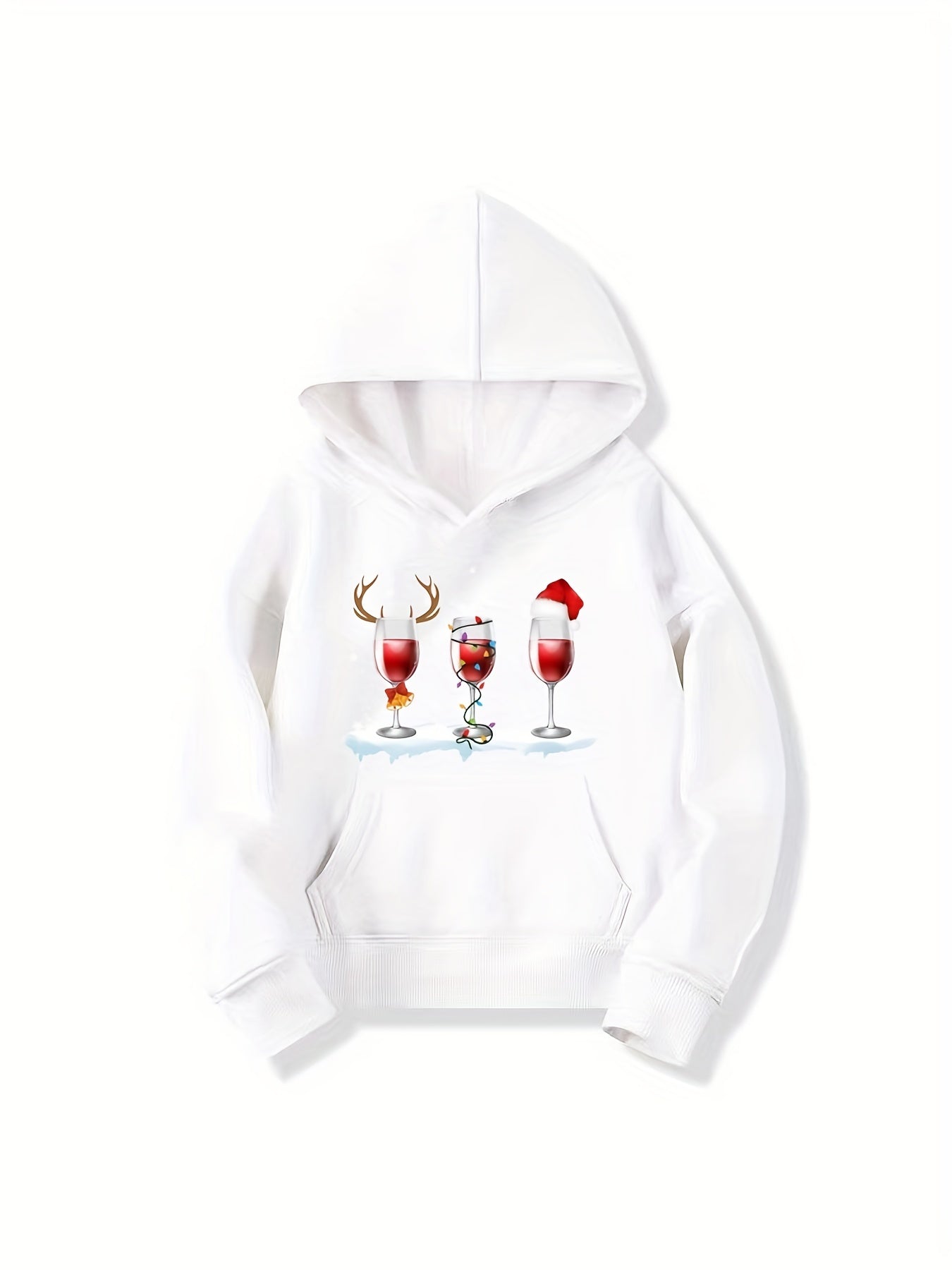Girls' Christmas Hoodie Sweatshirt with Pocket