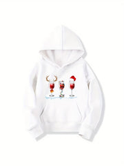 Girls' Christmas Hoodie Sweatshirt with Pocket