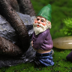 4pcs Gnome Figurines Fairy Garden Dwarf Resin Statue Micro Landscape Decor