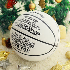 Engraved 74 Basketball Size 7 Unique Basketball Gift With Pump