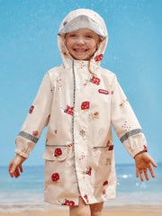 Kid's Graphic Raincoat Boys And Girls Baby Poncho With Detachable Hat Brim