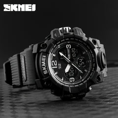 Unisex Sporty Military Digital Watch Multifunction Waterproof LED Display