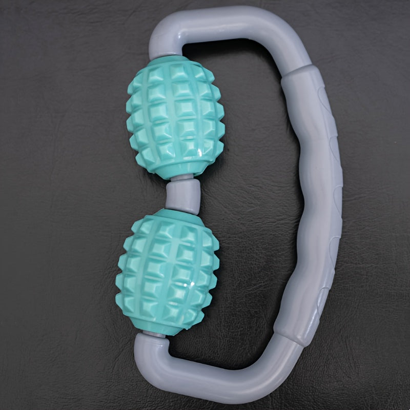 2 Wheels Yoga Roller Fitness Massage Ring for Muscle Relaxation