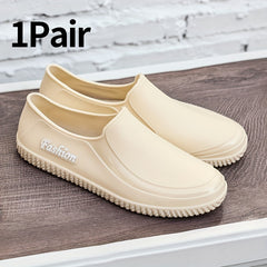 PVC Waterproof Non Slip Water Shoes Low Cut Rain Boots Rubber Shoes