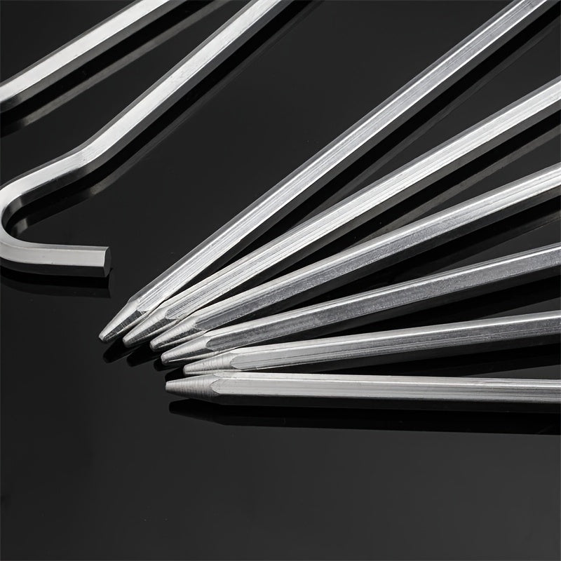 Aluminum Alloy Tent Ground Nails Wind Rope Fixed Stakes - 15pcs/30pcs
