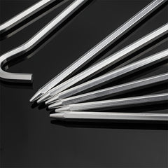Aluminum Alloy Tent Ground Nails Wind Rope Fixed Stakes - 15pcs/30pcs