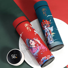 Chinese Style Digital Temp Display Water Bottle Insulated Stainless Steel