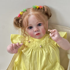 60 96 Cm Reborn Doll Baby Realistic 3D Skin Soft Body Hand Rooted Hair