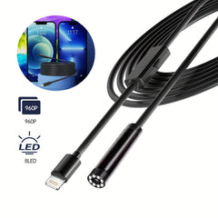 HD Industrial Endoscope Camera 1m10m Wired Pipe Inspection Borescope 8MM Lens