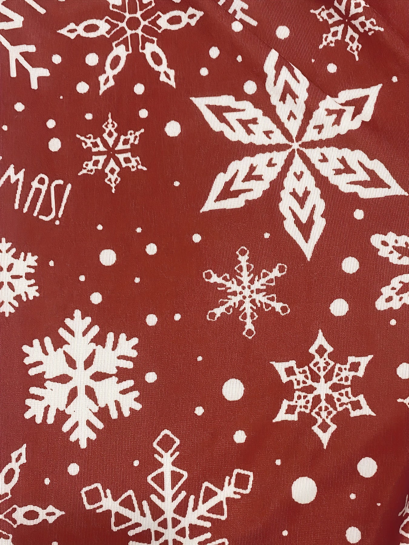 Christmas Leggings Snowflake & Slogan Print Fleece Elastic High Rise