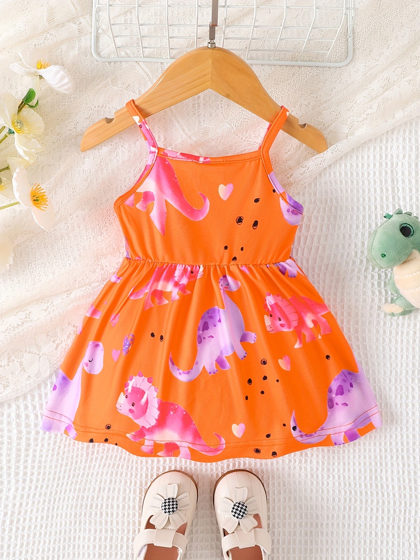 Baby Girls Dino Cami Dress for Summer