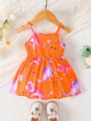 Baby Girls Dino Cami Dress for Summer