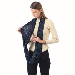 Star Image Infinity Scarf With Pocket Starry Sky Shawl Wrap