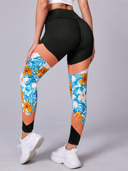 Floral Print Yoga Pants Quick Drying Activewear
