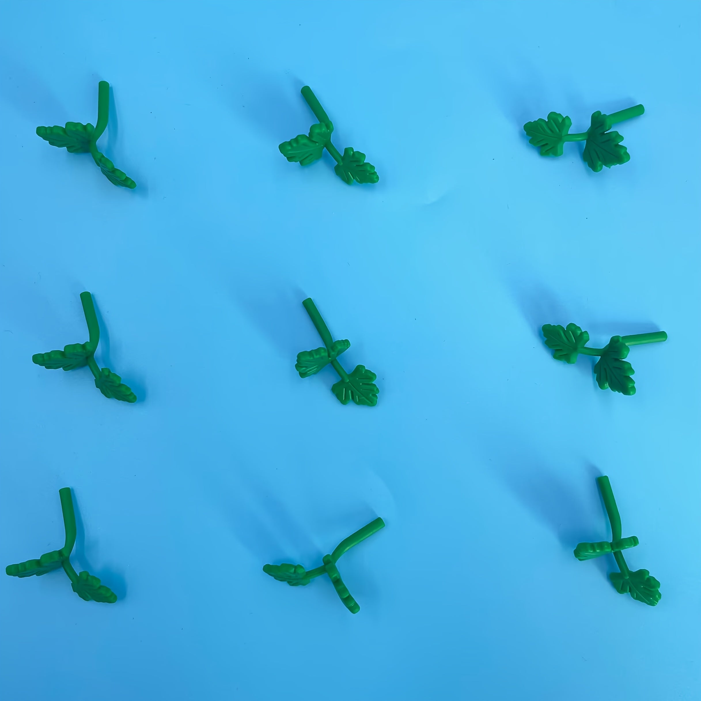 Rubber Tropical Rainforest Leaves Building Blocks Set