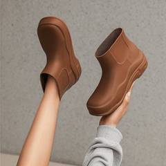 Women's Solid Short Boots Comfortable Slip On Shoes Anti-skid Boots