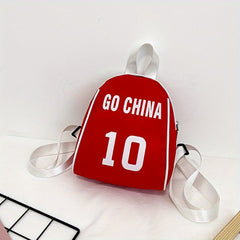 Mini School Bag Travel Backpack Number Print Snack Bag Letter Print Shell Bag