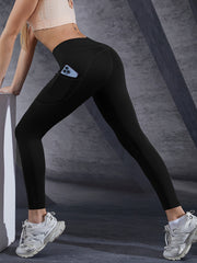 High Waist Butt Lifting Leggings With Side Pockets Soft And Stretchy
