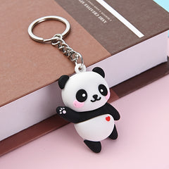 Panda Keychain Pendant Silicone Decoration for Keys Backpacks Wallets