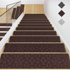7pcs Indoor Non Slip Stair Carpet Treads 20 X 76