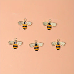 30pcs Golden Bee Shape DIY Ear Pendant Necklace Bracelet Jewelry Accessories