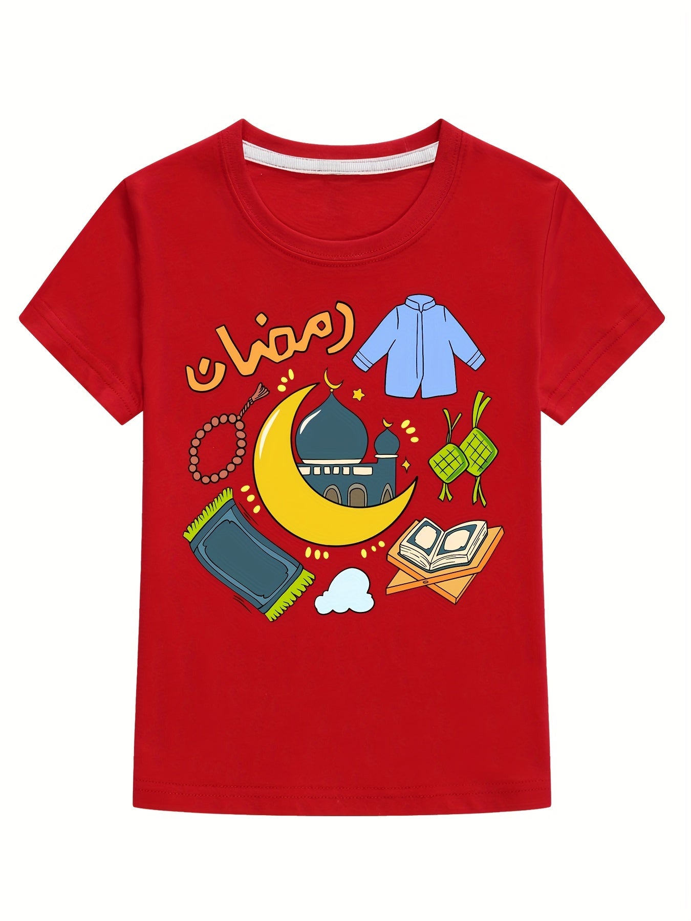 Kids Graphic Print Cotton T Shirt Summer Top Boys Girls