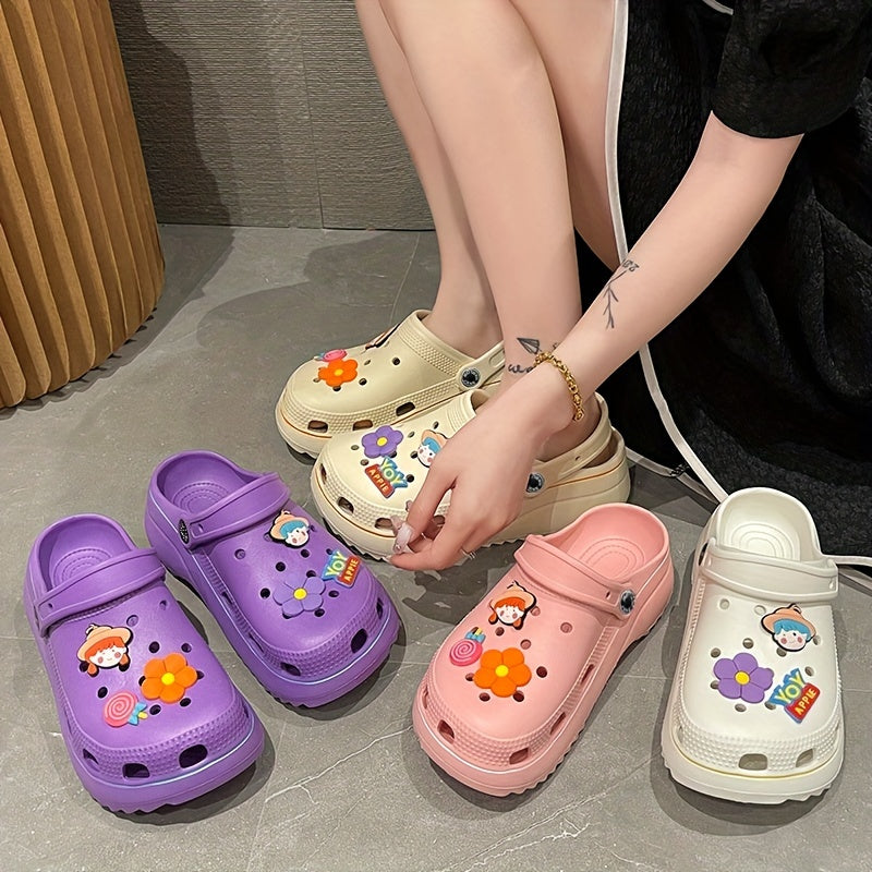 Women's Solid Hole Shoes Soft Casual Sandals