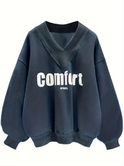 Girls V Neck Sweatshirts for Sports Casual Outfits