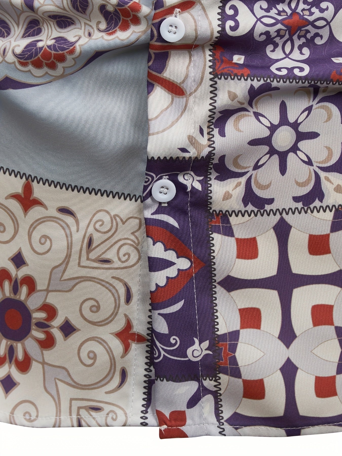 Boho Style Pattern Print Men s Casual Short Sleeve Shirt For Summer