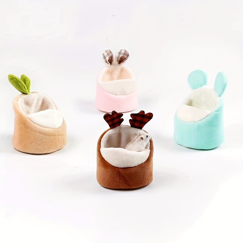 Hamster Mini Bed Chinchilla Pet Nets Plush Soft Hideout Nest