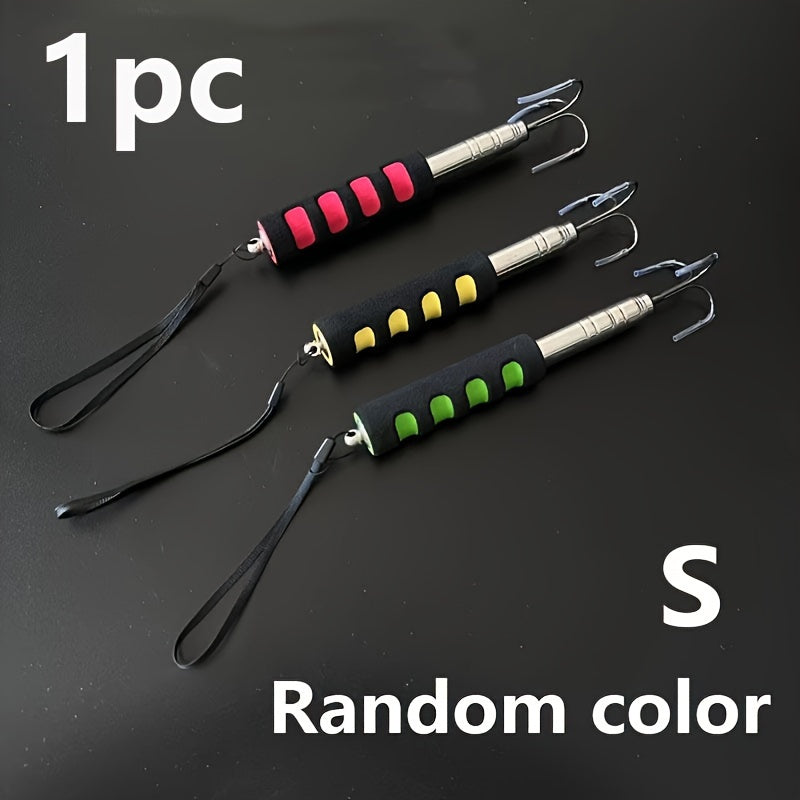 Telescopic Fishing Gaff Stainless Steel Triple Hook Sea Fishing Spear