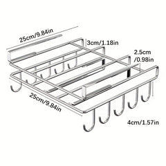 Mug Hooks Under Cabinet Coffee Cups Holder Kitchen Utensil Hooks