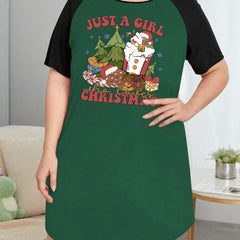 Christmas Nightdress Women's Tee Sleep Dress