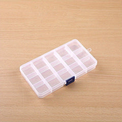 15 Grids Small Plastic Box Storage Case Waterproof Dustproof Large Capacity