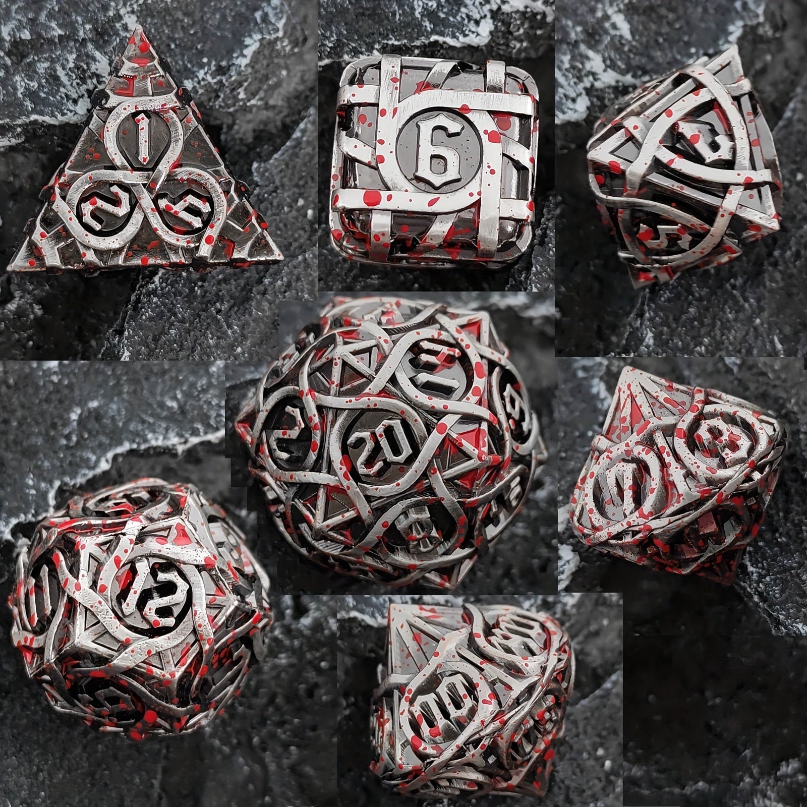 7pcs Metal Polyhedral Dice Set Christmas Gift