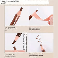 Ultra Slim Tear Off Eyebrow Pencil Waterproof Durable Smudge Proof Makeup Pen