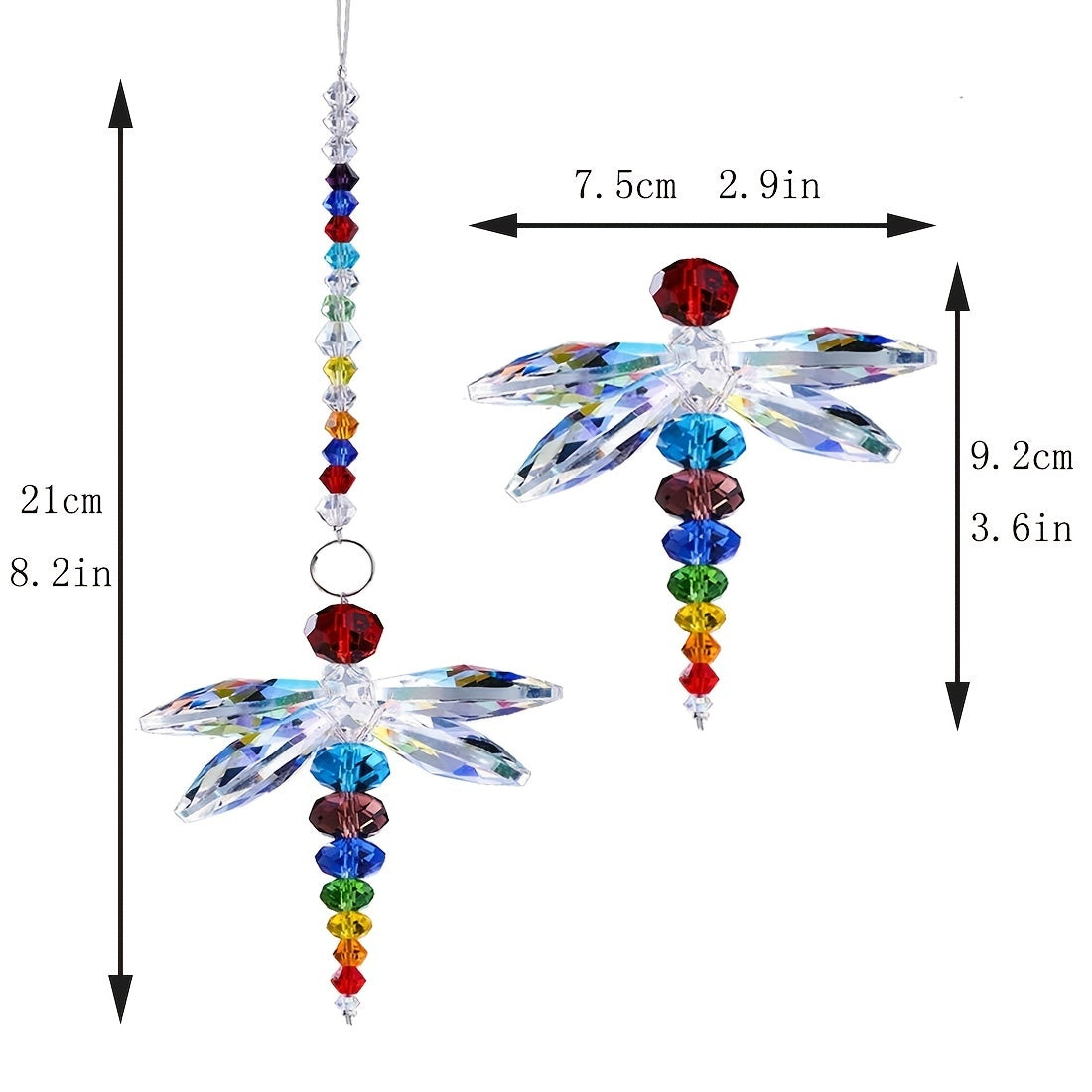 Dragonfly Chandelier Crystal Ball Prisms Rainbow Maker Beads Suncatcher