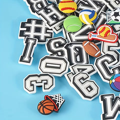 49pcs Sports Ball Style Shoe Charms for Clog Shoes Wristband Bracelet