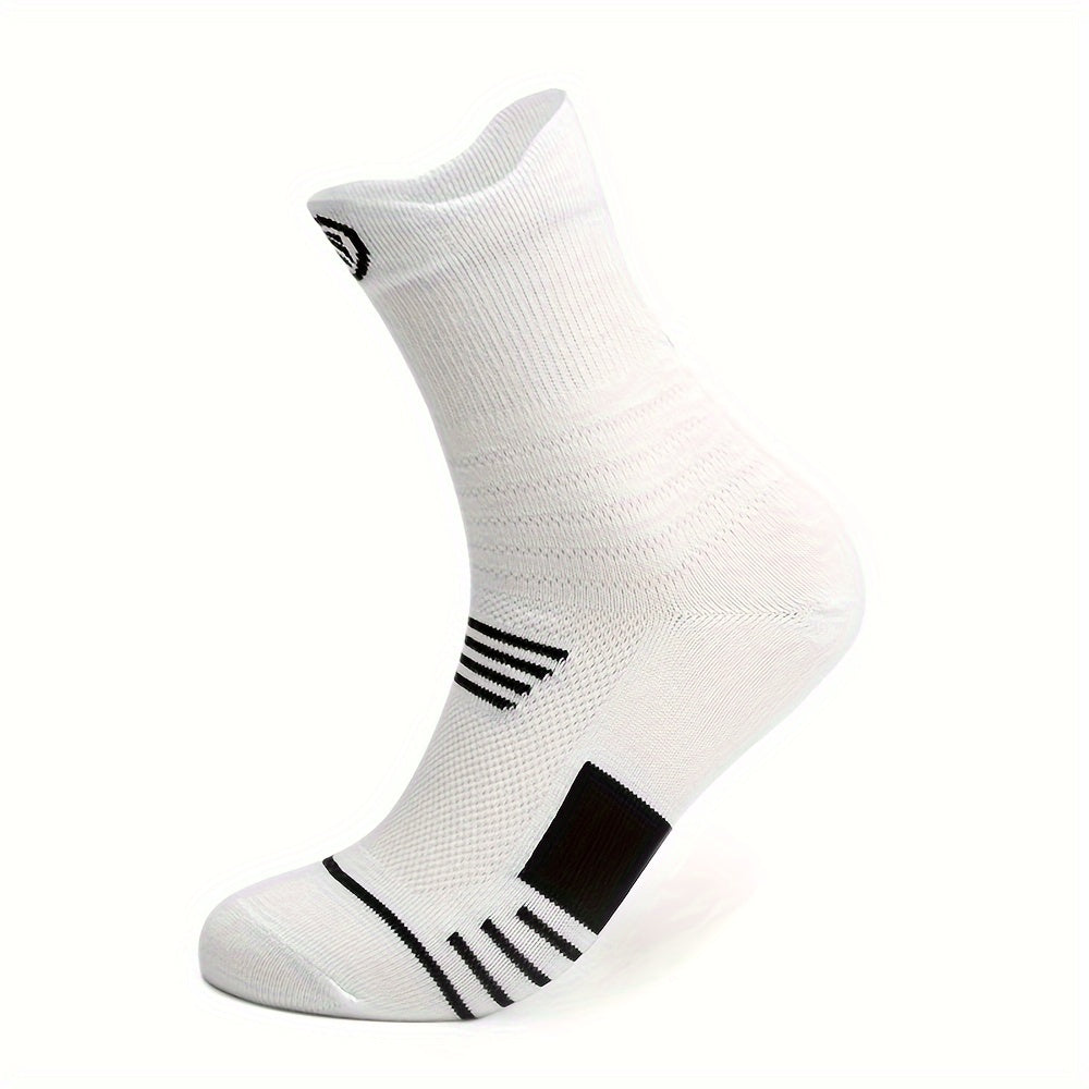 Men Thickened Padded Breathable Sweat Absorbing Crew Socks
