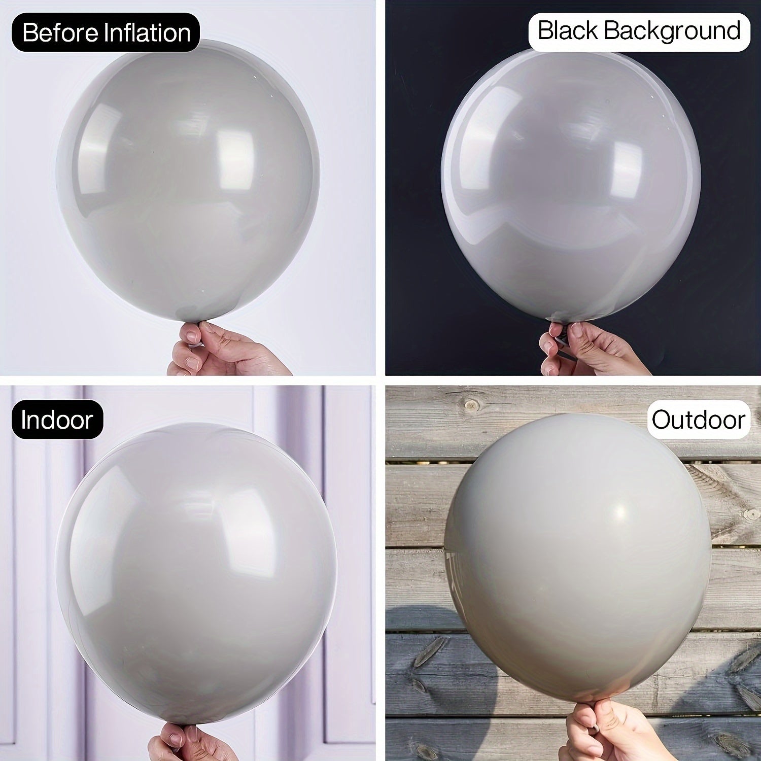 40 Gray Latex Balloons Wedding Birthday Anniversary Graduation Decor