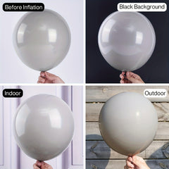 40 Gray Latex Balloons Wedding Birthday Anniversary Graduation Decor